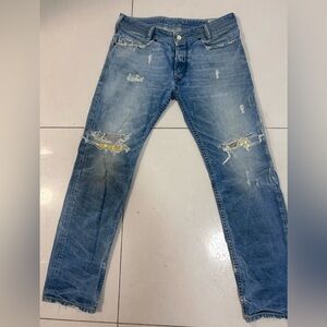 Diesel Light Blue Distressed Skinny Jeans